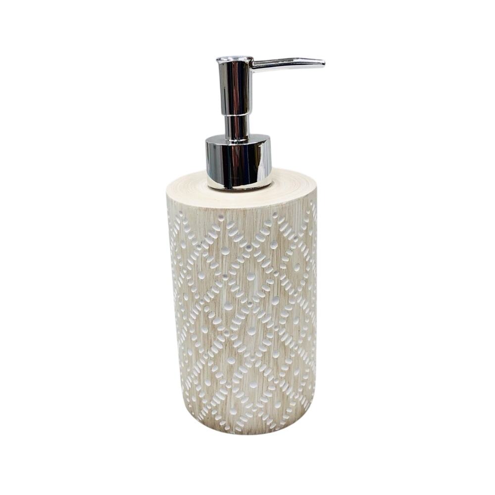 NWOT AMG Global Bathroom Accessories Soap Dispenser Mosaic Basket Weave Designn